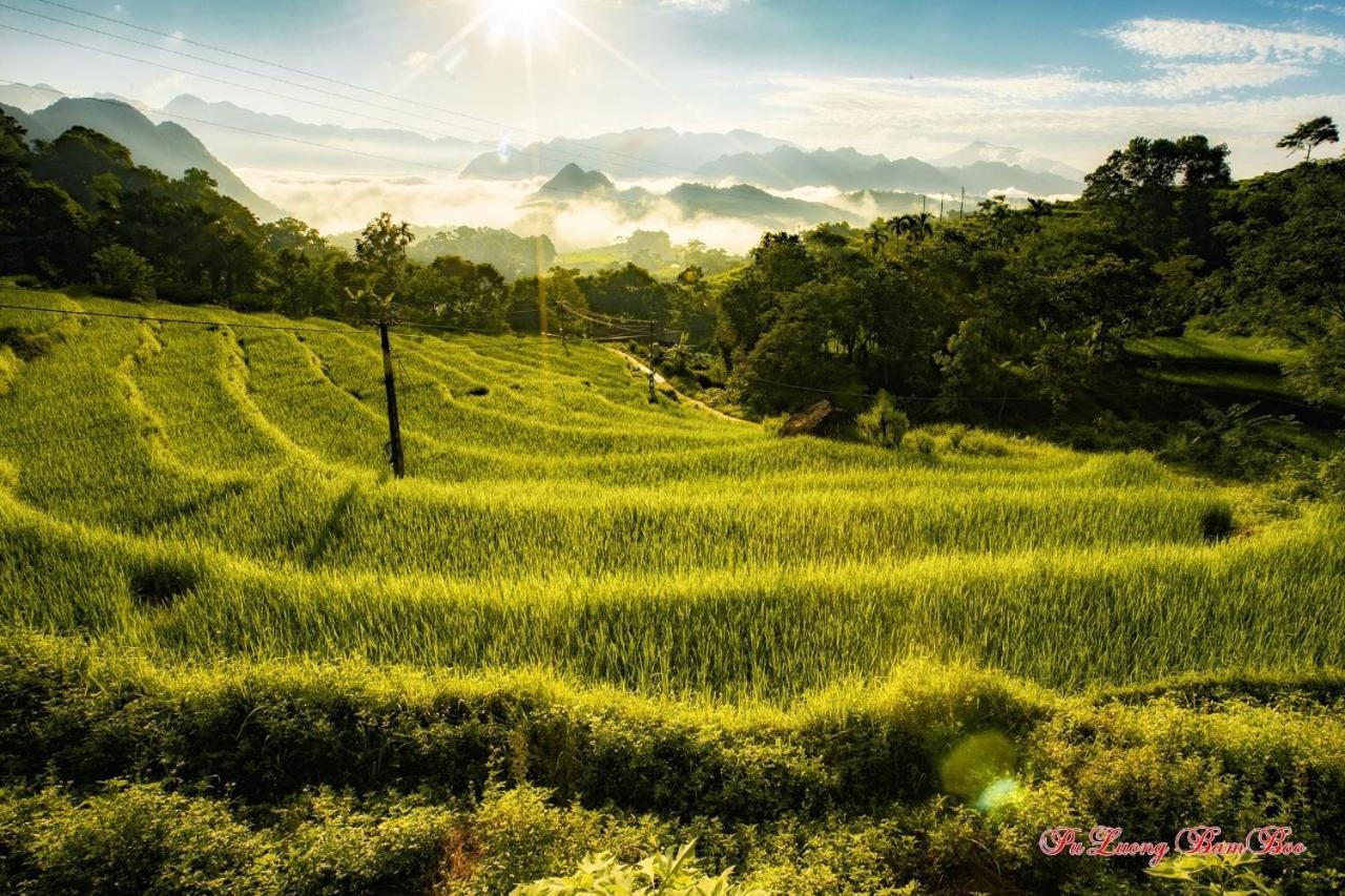 Puluong Bamboo Villa Huong Ba Thuoc Buitenkant foto