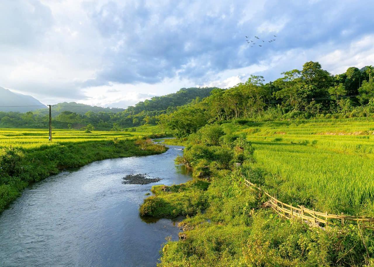 Puluong Bamboo Villa Huong Ba Thuoc Buitenkant foto