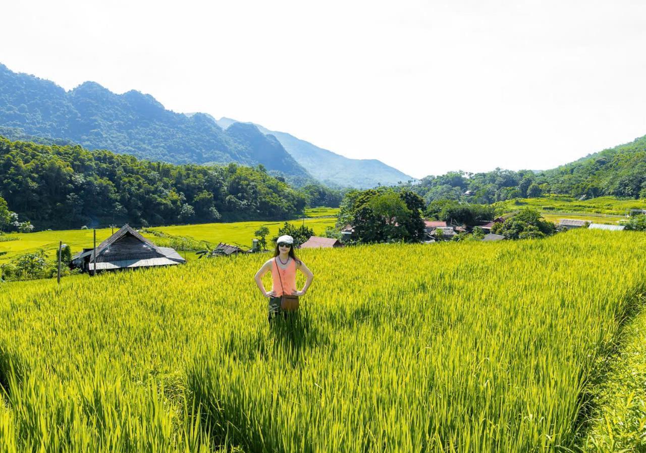 Puluong Bamboo Villa Huong Ba Thuoc Buitenkant foto